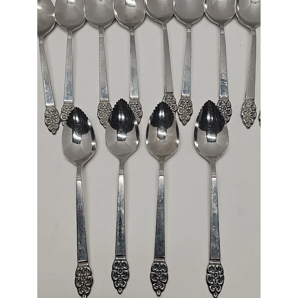 Lot of 16 Oneidacraft NORDIC CROWN Stainless Teaspoons 6